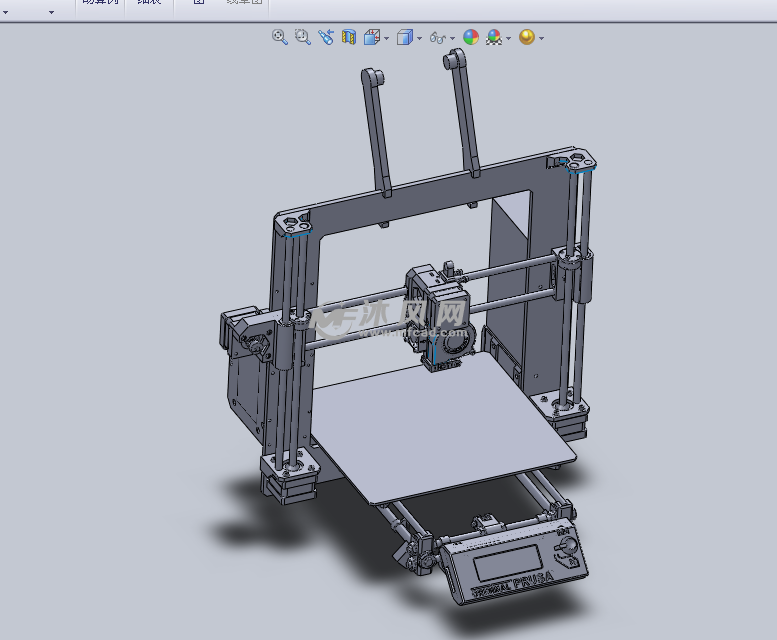 线性结构图图纸描述框架式结构的3d打印机设计模型又称三维打印机(3d