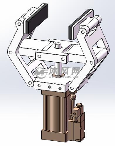 气动夹具设计模型图