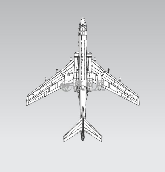 轟6k轟炸機模型結構圖