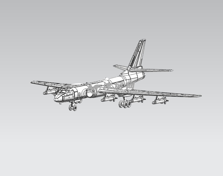 轟6k轟炸機模型結構圖