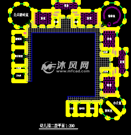 幼儿园设计图型 - cad幼儿园建筑图纸下载,免费幼儿园cad施工图