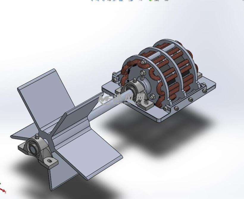 是用solidworks设计,某概念发电机模型,是将其他形式的能源转换成电能