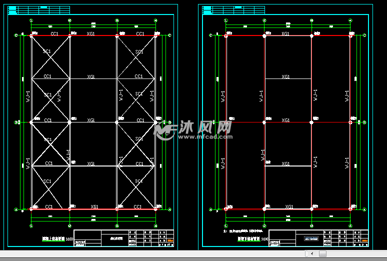 屋架下弦布置图