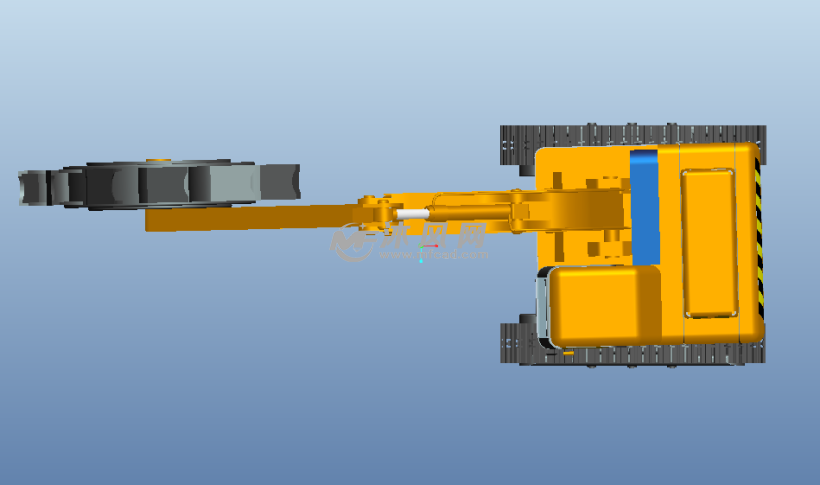 多铲斗履带式挖掘机俯视图