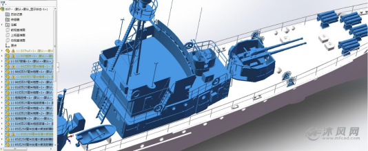 037型猎潜艇3d模型图纸 solidworks设计图
