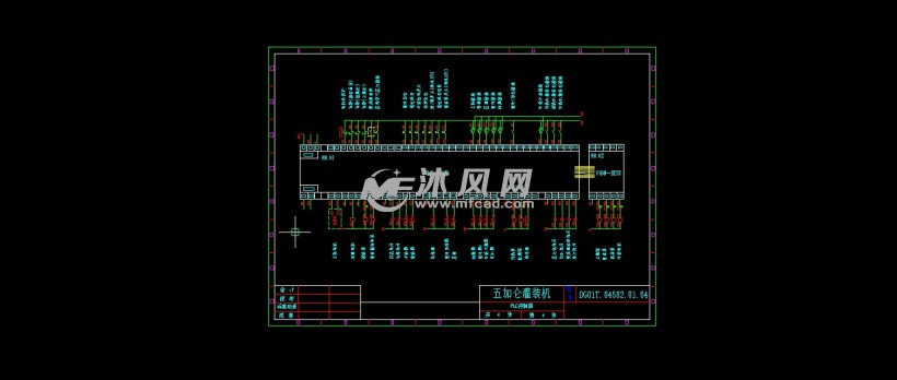 全套120桶五加仑灌装机生产线电气图纸