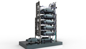 �߲㴹ֱѭ�����еʽͣ�����峵�����ģ�ͣ�solidworks2014+��ϸCADͼ��