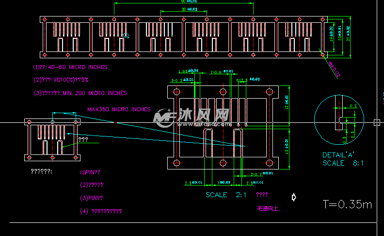 经典端子全包排料模具图