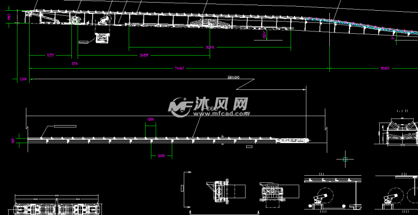 煤礦伸縮皮帶機總圖