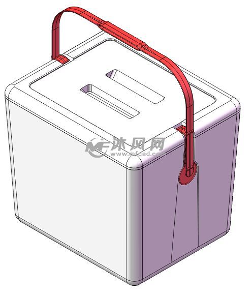 线性结构图图纸描述外卖保温箱设计模型是采用食品级的环保lldpe材料