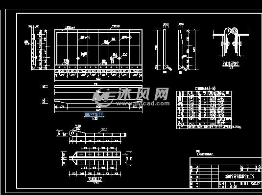 5m/2.1m单支点拦河闸全套施工图