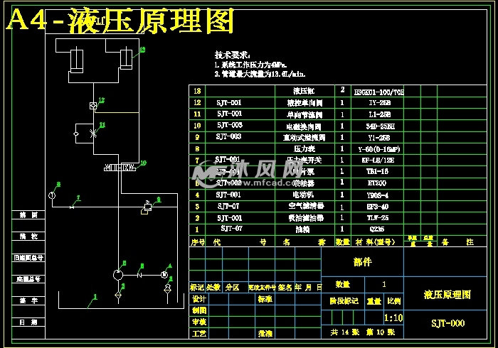 液压升降台设计剪叉式举升机幅面26001400mm起升最大重量3t起升最大