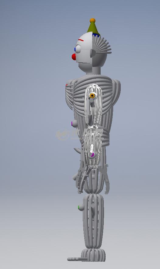 小丑机器人模型 - inventor机械设备类模型和图纸下载 - 沐风图纸