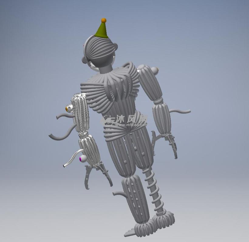 小丑机器人模型 - inventor机械设备类模型和图纸下载 - 沐风图纸