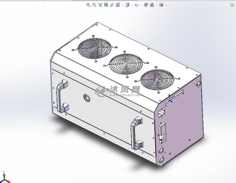 循环液冷却器箱体钣金外壳模型