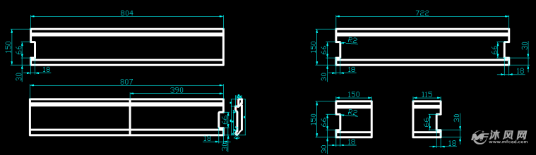 折弯机刀模cad图纸