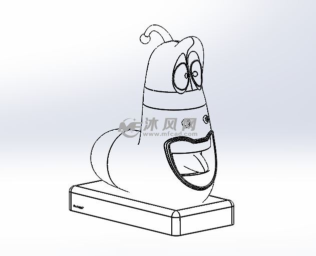爆笑虫子摇摆玩具模型 - solidworks玩具公仔类模型下载 - 沐风图纸