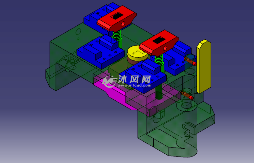 機床夾具體 - catia機械設備 - 沐風圖紙