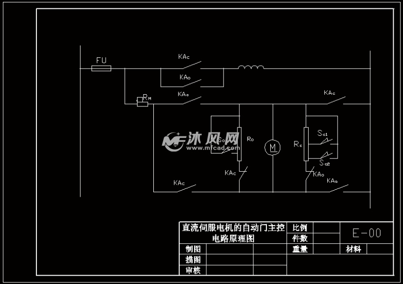 a4-直流伺服电机的自动门主控电路原理图