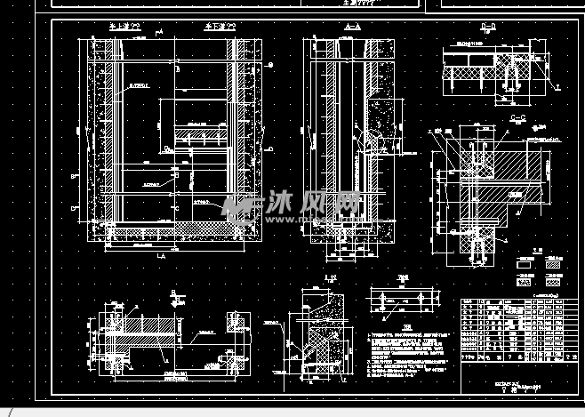 进水口工作闸门的门叶门槽总图