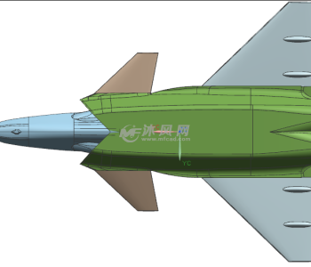 最新原创歼20战斗机3d模型-军工用品类-沐风图纸