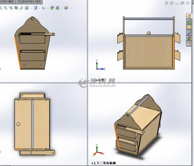 钳工工具摆放的工具箱设计模型