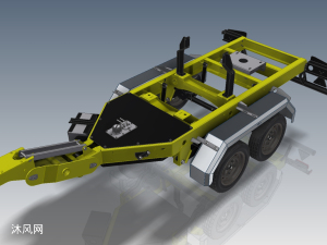sw拖车设计模型 - solidworks机械设备模型下载 - 沐风图纸
