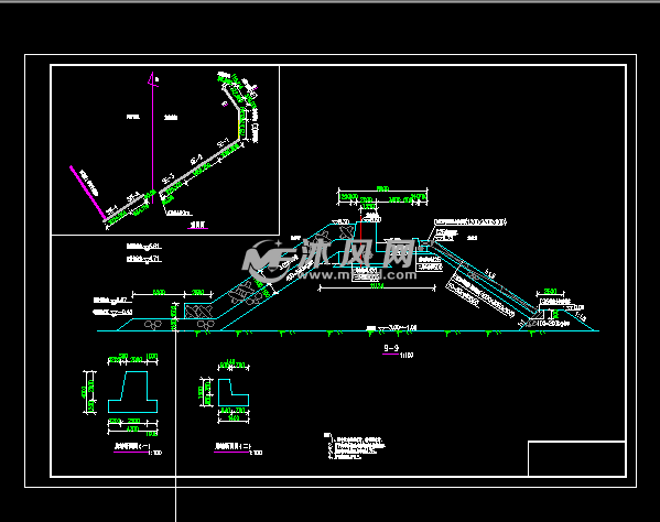 斜坡式防波堤断面结构图
