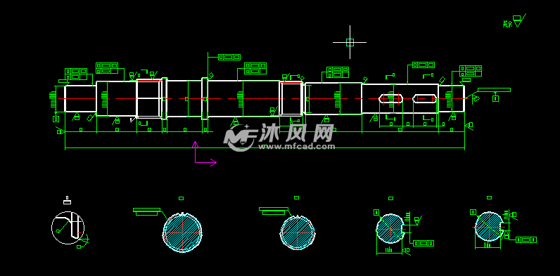 三轴式双离合变速器 - autocad减速机械设备图纸下载 - 沐风图纸