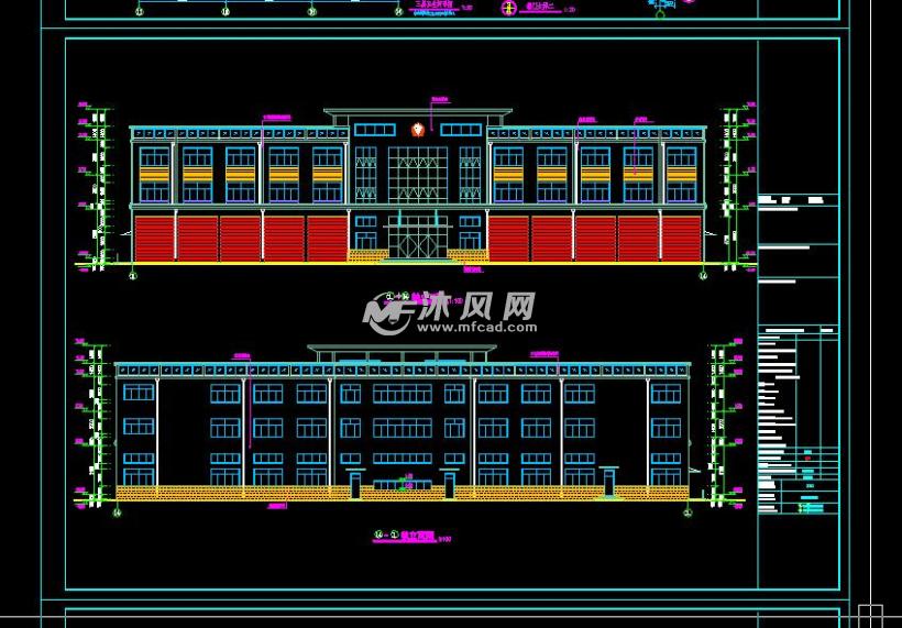 某3层消防站综合楼全专业设计施工图 - 其它cad办公楼类建筑图纸下载