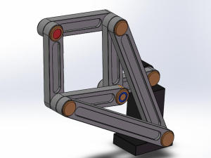 八足机器人行走仿真(基于克兰连杆机构) - 传动件图纸 - 沐风网