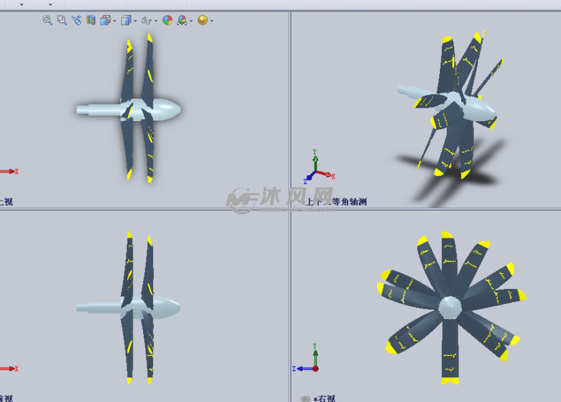 多叶螺旋桨设计模型