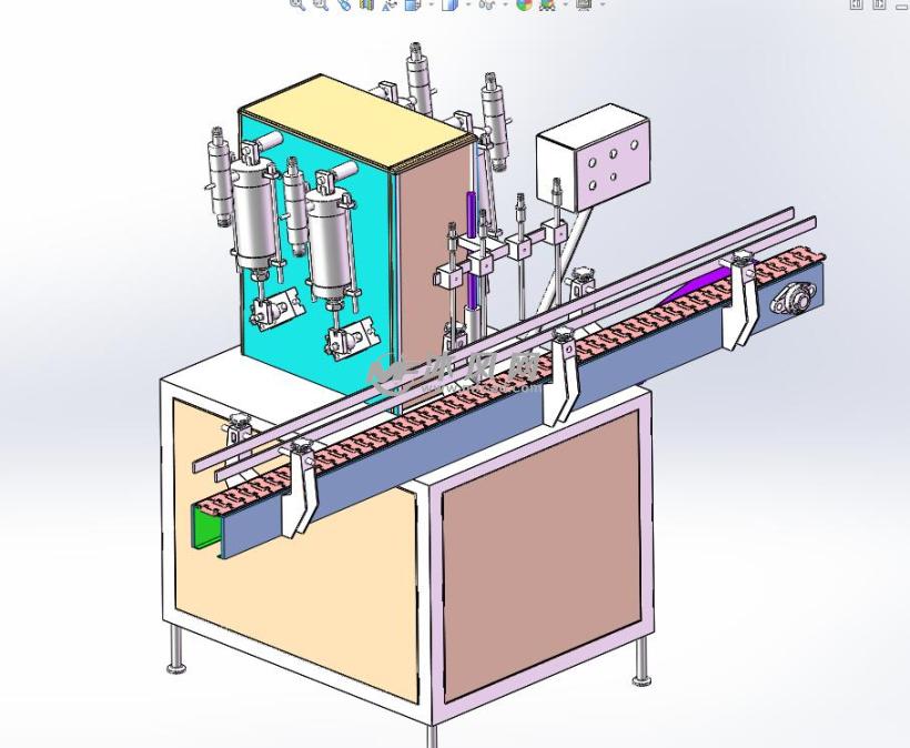 灌裝機工作站自動生產線模型