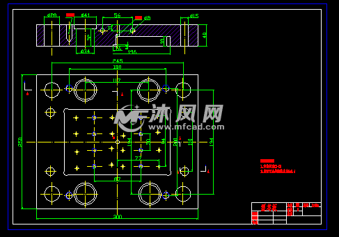 塑料袋封口夾註塑模具設計cad零件圖