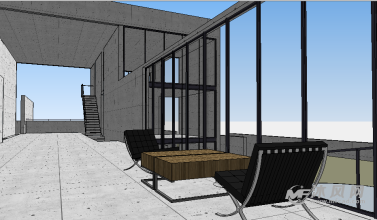 安藤忠雄作品之芝加哥住宅建筑su模型