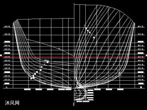 某船体型线图
