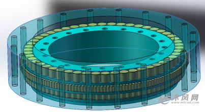 四种常用的回转支承模型-轴及轴承图纸-沐风网