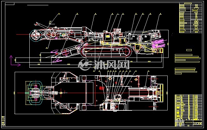 ebh150横轴掘进机整套cad图纸