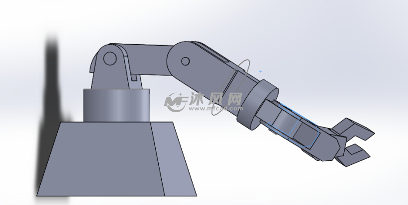 普通機械臂設計 - solidworks機械設備模型下載 - 沐風圖紙