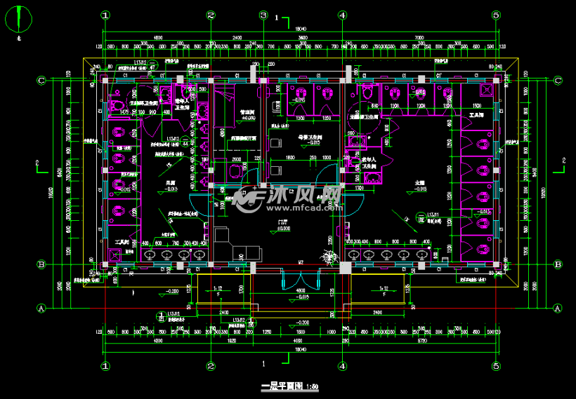 某景区停车场公共厕所建筑设计图