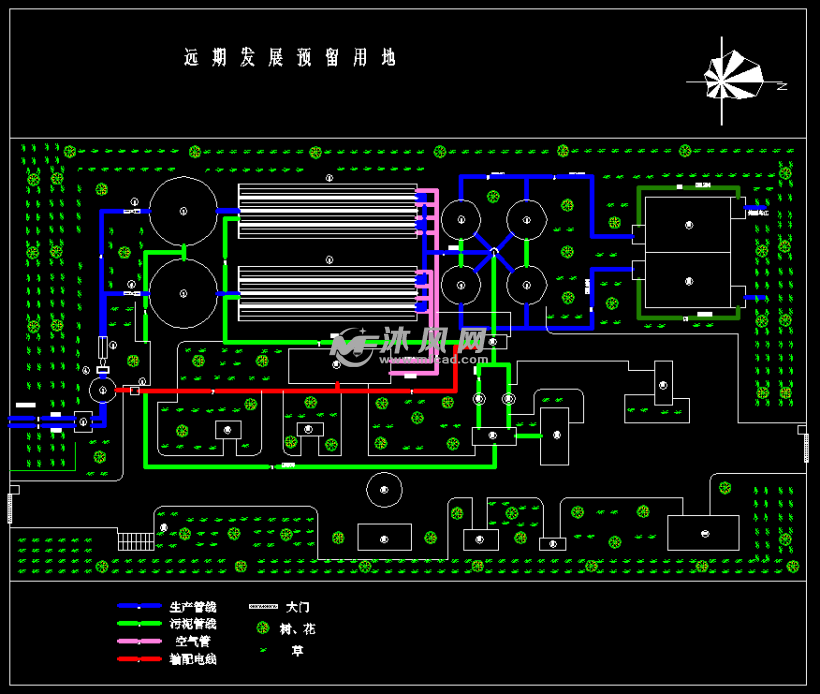 汙水處理廠平面佈置圖高程佈置圖