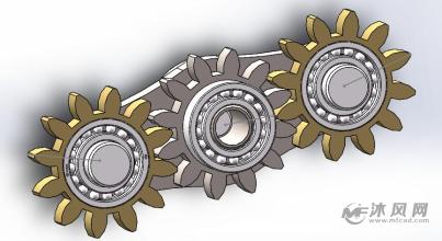 指尖陀螺三个齿轮联动