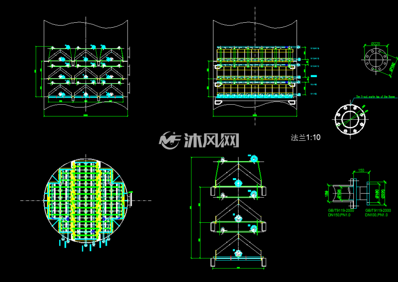 脱硫塔除雾器改造设计结构图纸