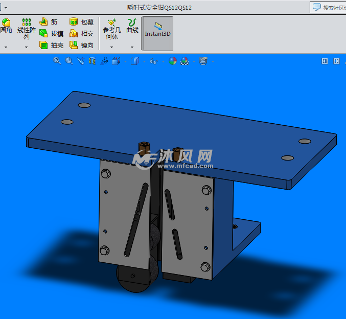 【电梯部件】瞬时式安全钳qs8模型 共四种规格