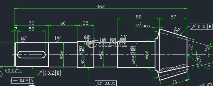轴类零件cad图合集 - 其他autocad机械图纸 - 沐风图纸