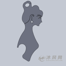 美女酒起子线切割 图纸