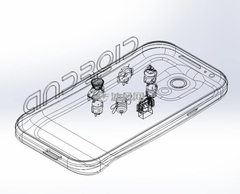 安卓智能手机模型 - solidworks通讯工具了模型下载 - 沐风图纸
