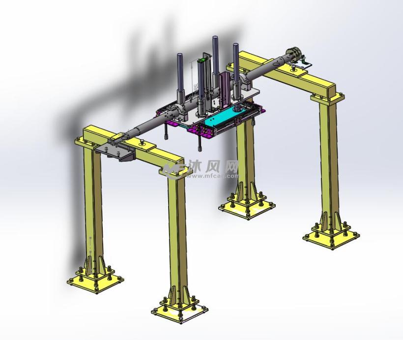 汽车风挡玻璃翻转机3d模型