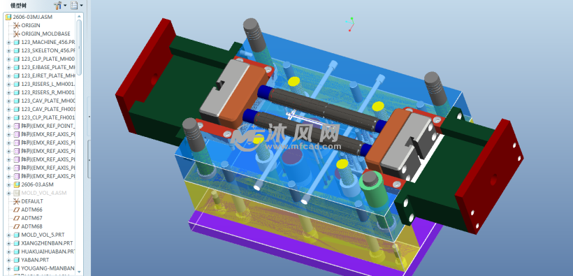 一款双向油缸抽芯模具结构