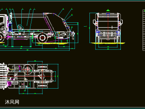 5立方压缩式垃圾车图纸